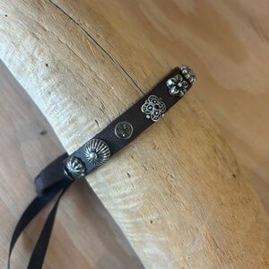 Campomaggi Studded Leather Bracelet in Moro